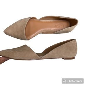 J. Crew Suede Zoe D’Orsay Flats Size 9 in Saddle F5310